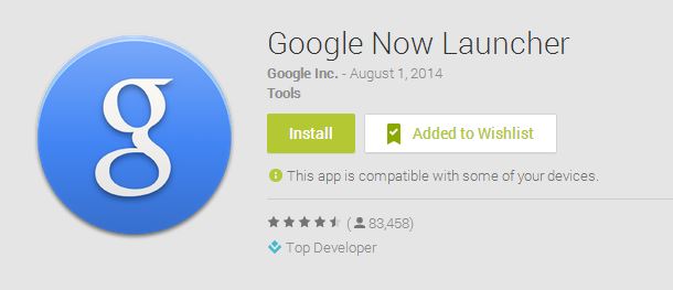 Google Now Launcher