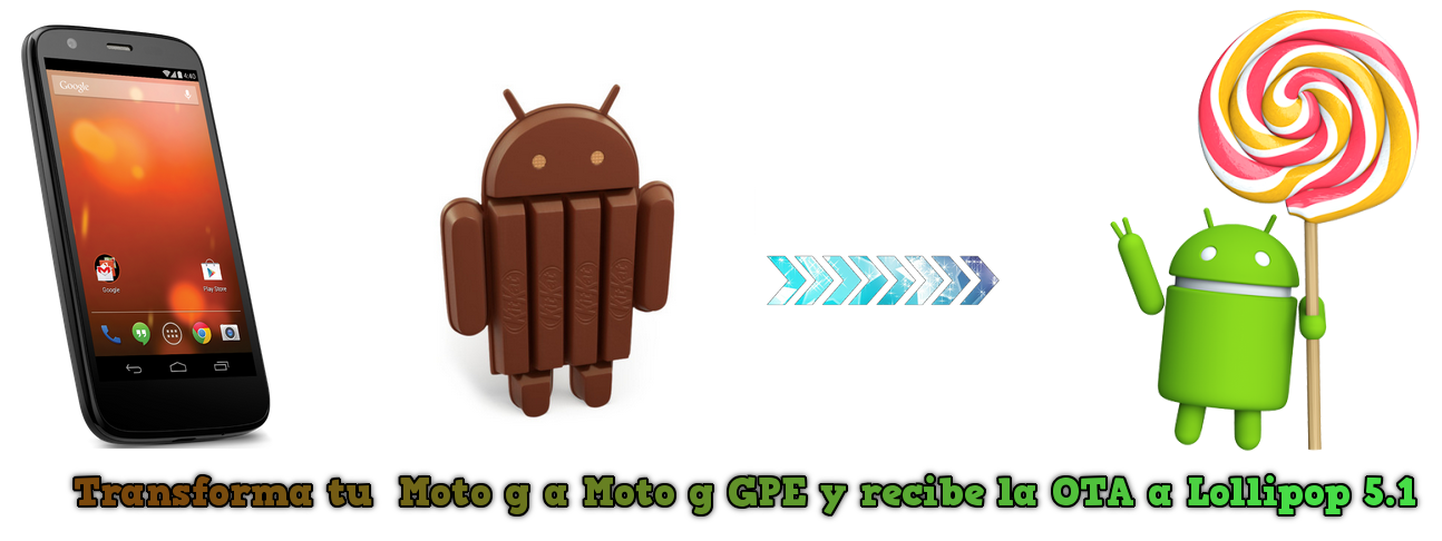 Convertir Moto g a Moto g GPE y recibe la OTA a Lollipop 5.1 (XT1032)