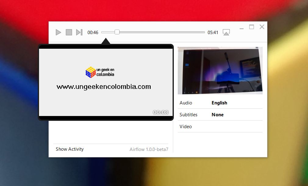 parade industri tandlæge Airflow un Aplicación para PC que transmite cualquier video a un ChromeCast  o AppleTV - Un geek en Colombia