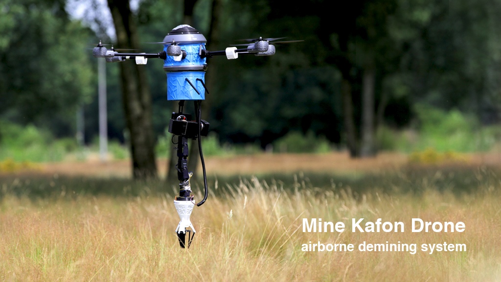 El Mine Kafon Drone es el primer dron antiminas del mundo