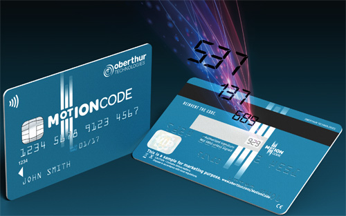 Las tarjetas de crédito Motion Code tendrían un token embebido en ellas