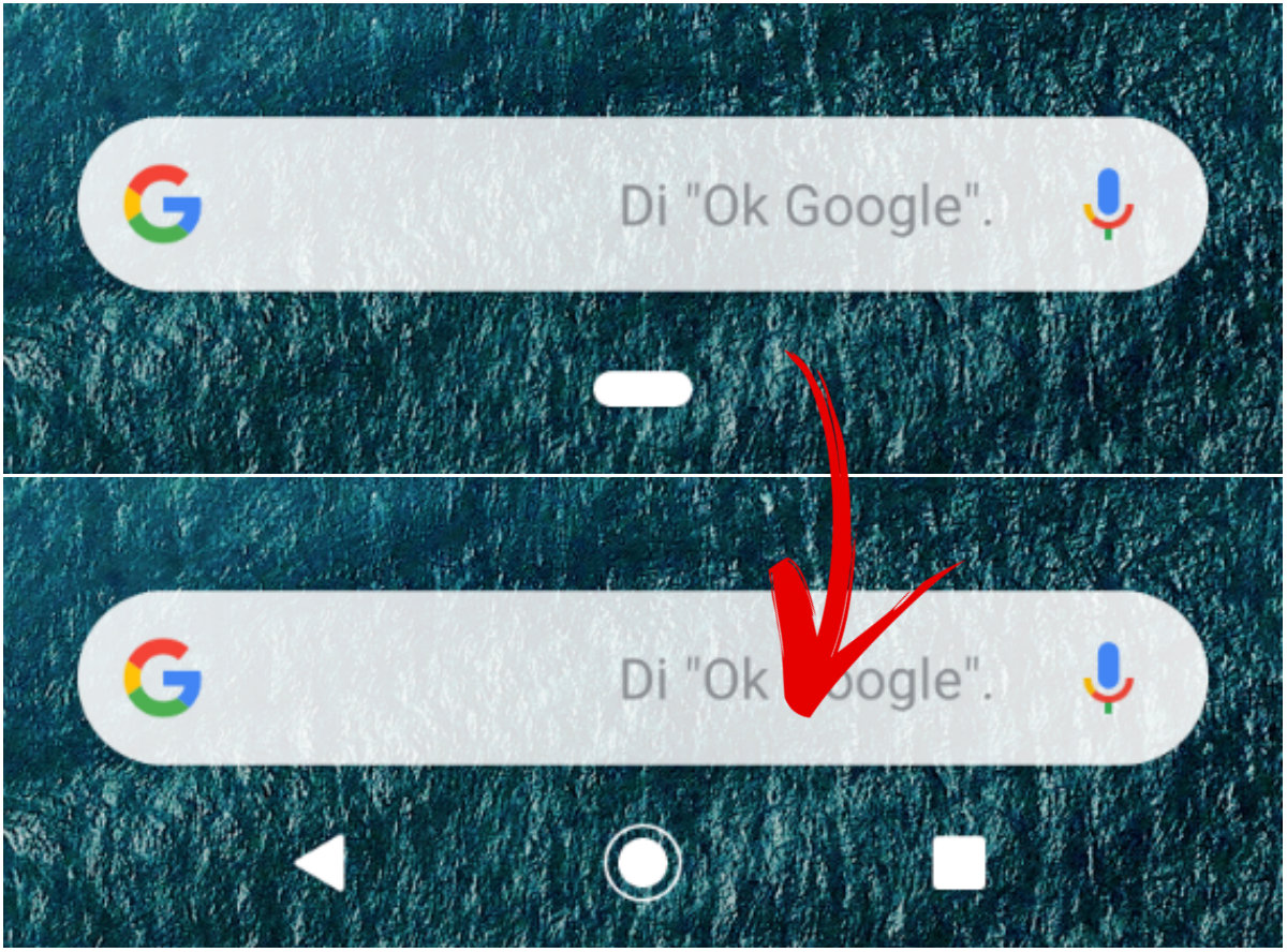 barra de navegación de Android