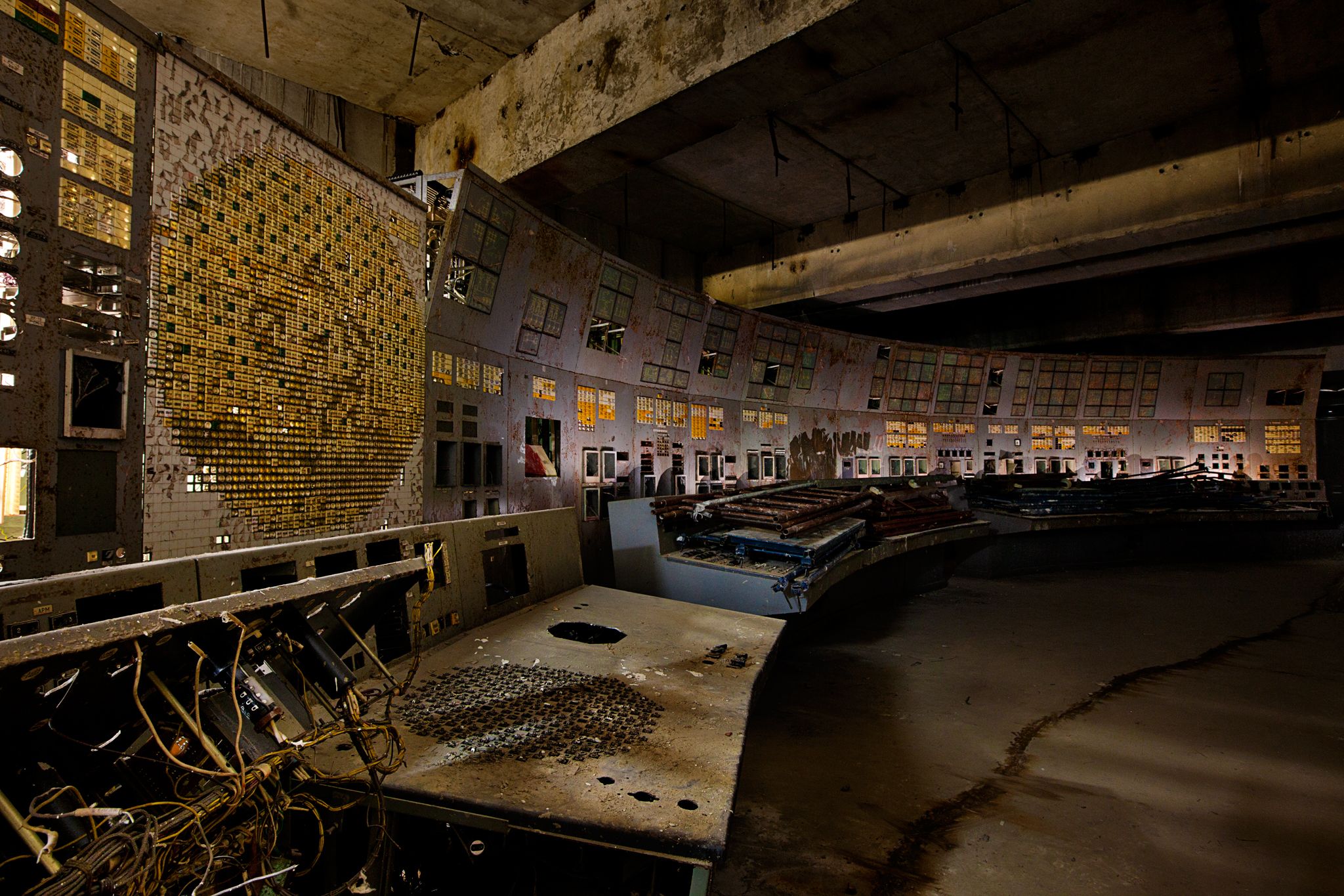sala de control del Reactor 4 de Chernobyl