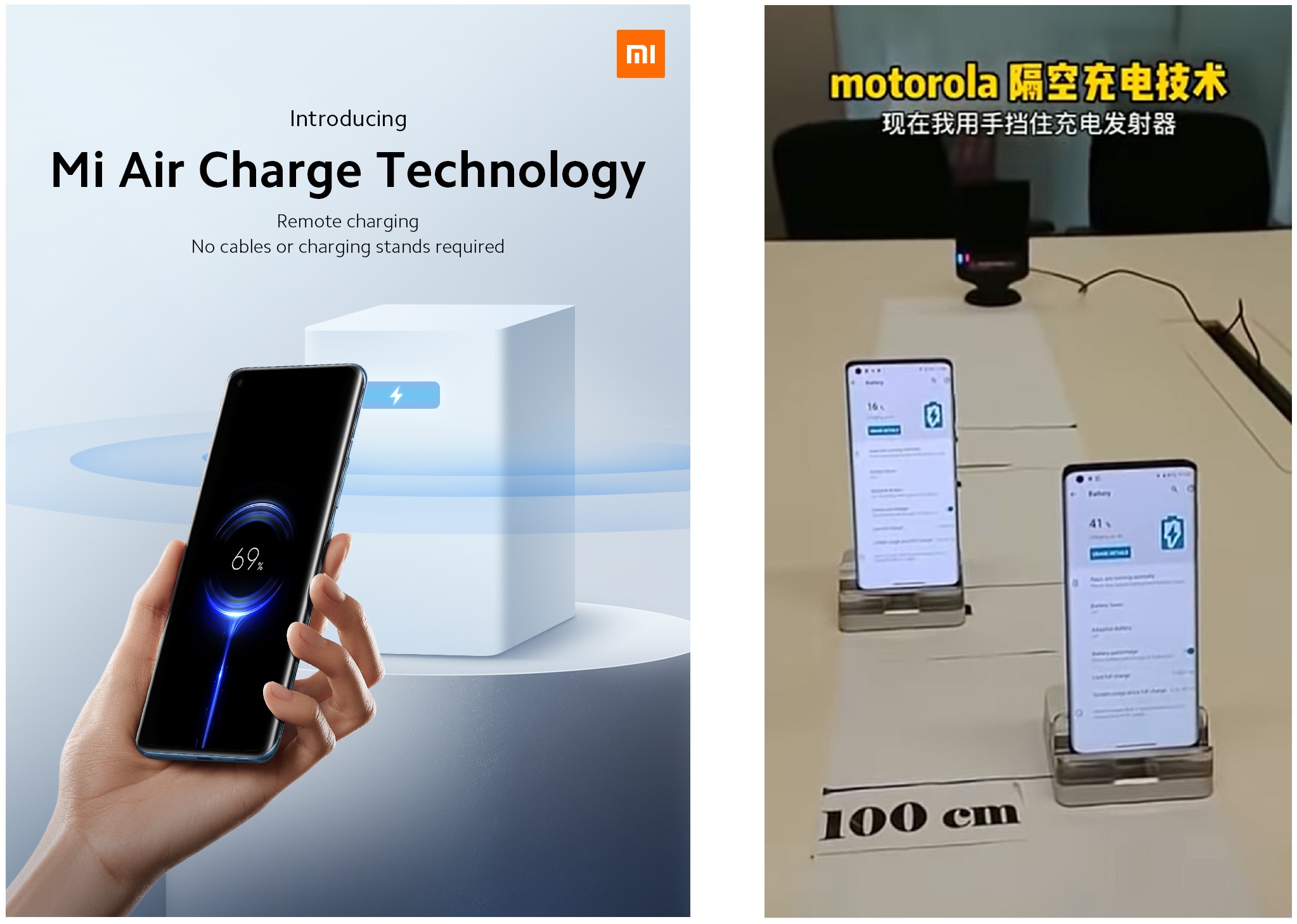 Mi Air Charge vs Motorola One Hyper