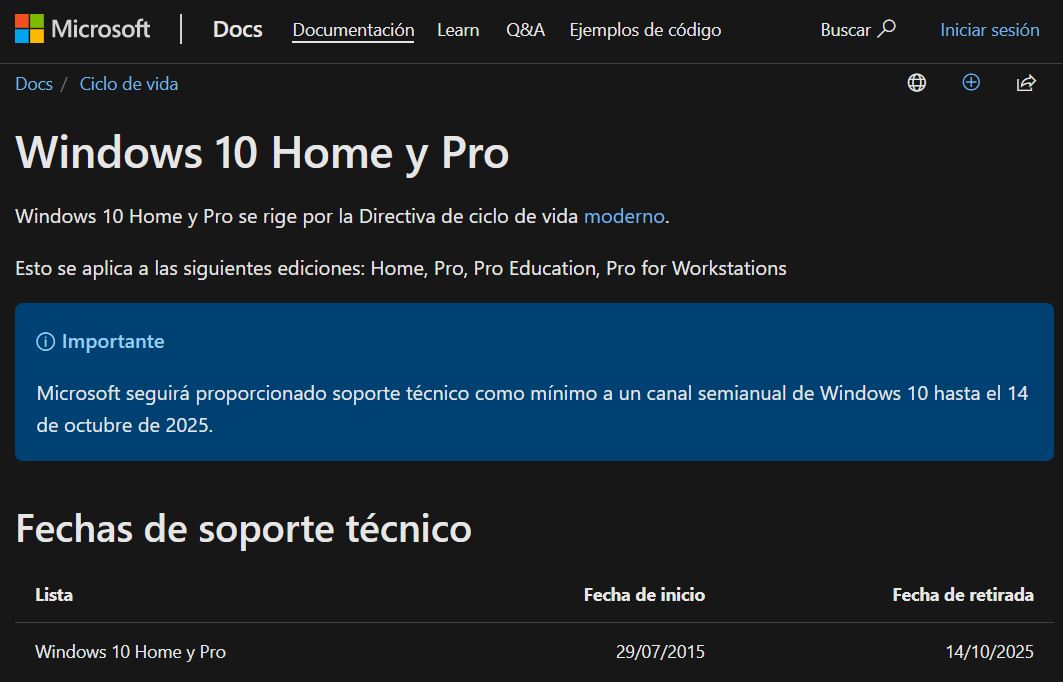 Windows 10 fin de soporte - Un geek en Colombia