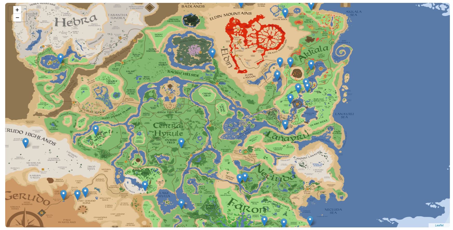 Guía y trucos Zelda Breath of The Wild - Localización de las