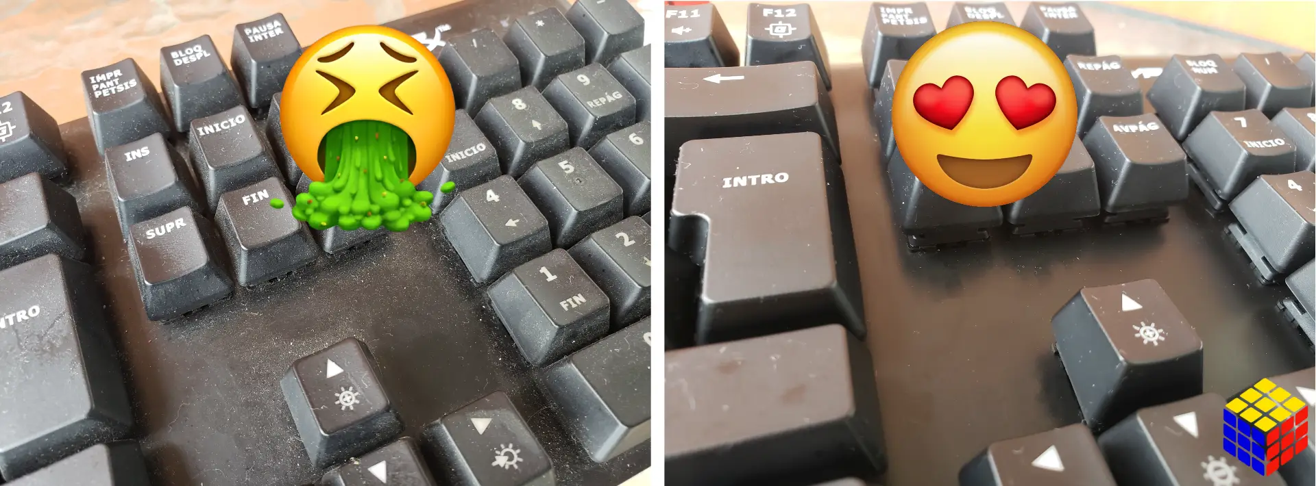 TU TECLADO IMPECABLE en SÓLO 3 PASOS  Como limpiar un teclado mecánico 